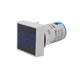 Blue AC60-500V 22mm AD16-22FSV Square Frosted Surface LED Voltmeter Indicator Light image 1