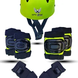 SPO Zone Protection Kit - Helmet + Elbow Guard + Knee Guard + Hand Guard Cycling Elbow Guard-26