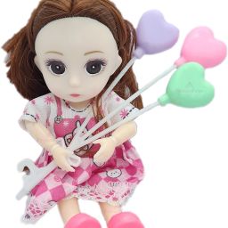 Doll Moveable Arms, Legs,Cute Princess Dolls with 3 Balloon Dolls for Baby Gift-image-76