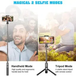 SHOP EXCITING Selfie Stick with Remote, 3-in-1 Multifunctional Selfie Stick, Tripod, Monopod Stand & Mobile Stand Compatible with All Mobile Phones Selfie Stick Bluetooth Selfie Stick image 2