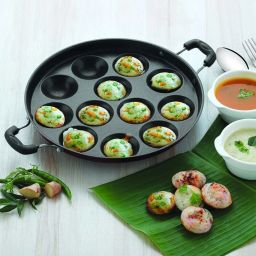 seree cookware dosa tawa appam pan Pancake Pan 15 cm diameter with Lid 1 L capacity-image-72