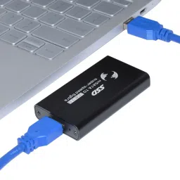 microware Mini mSATA to USB3.0 External HDD Hard Drive Enclosure Case SSD Disk Case 3 inch Hard Drive Enclosure image 3