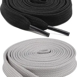 house of common Black Light Grey Flat 90cm Shoe Lace-image-52