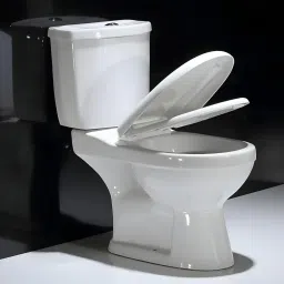 Premium Grade Two-Piece Toilet with Seat Cover, Dual Flush Button, 9 inch S-Trap Western Commode-14