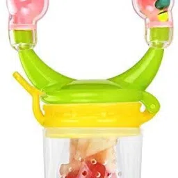 BPA-Free Silicone Food Nibbler for Fruit and Veggie with Rattle Handle (1pc) Feeder-22