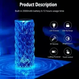 BSVR Crystal Diamond Night Light -16 Color RGB Smart Sensor Light image 5