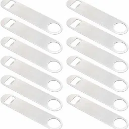 12 PCs Stainless Steel Flat Blade Bottle Opener Speed Opener Wine,Beer,Soda,Coldrink Bottle Opener for Bar,Kitchen or Restaurant Stainless Steel Bottle Opener Bar Bottle Opener Wine Bottle Opener Bottle Opener Set-image-45