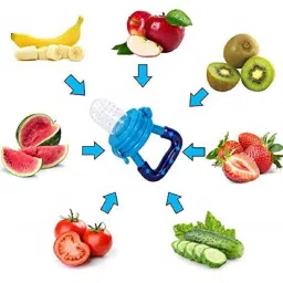 easymart Silicone Food Nibbler for Fruit and Veggie with Easy Grip Handle Teether and Feeder image 2
