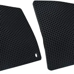 Silicone Trivet Pot Mat, Black Pack of 2 Matte Trivet-22