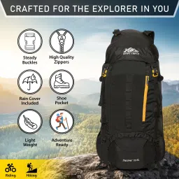 Discover Trekking & Hiking/ Camping Backpack 75 Ltrs with Rain Cover Rucksack Rucksack - 75 L-image-15