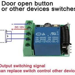 Electronic Spices 1 CH Channel 12V DC Wireless Relay Remote Control Switch 433Mhz Universal Remote image 3