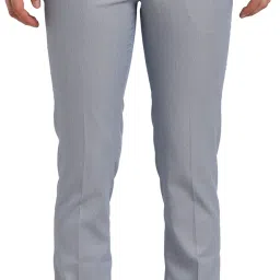 Men Skinny Fit Grey Viscose Rayon Trousers-image-32
