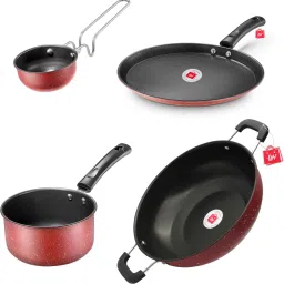 Premium Quality Nonstick Tadka Pan/Souce Pan/Fry Pan And Kadhai Combo Pack Tadka Pan 28.75 cm diameter 1 L capacity-22
