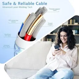 HOMEMO Type C 6 A 1 m Copper 60W iPhone 16 15 Charger Cord Long Type C to C Cable Fast Charging image 3