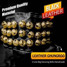 Soul Brass Ghungroo with Black Adjustable Leather Strap Ghungroos Ghungroo Bells-image-54