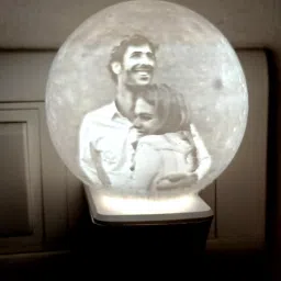 Personalized Photo Moon lamp Unique Personalized Gift for Friend, Husband, Wife, Night Lamp-3