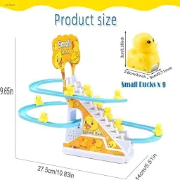 toy arena Little Lovely Duck Slide Escalator Toy with Lights and Music image 3