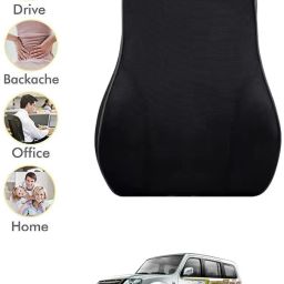 Black Leatherite, Velvet Car Pillow Cushion for Tata-image-82