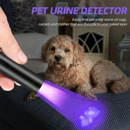 pivdo UV Ultraviolet Torch LED Light for Pet Cat Urine Detection Black UV Flashlight 10 hrs Torch Emergency Light image 3