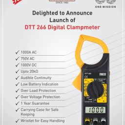 MECO DTT-266 3-1/2 DIGIT 2000 COUNTS 1000A AC MANUAL RANGING CLAMPMETER Digital Multimeter-image-1