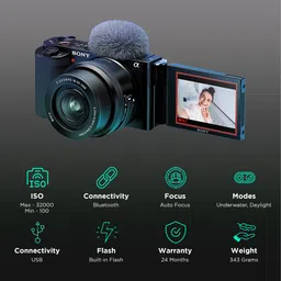 SONY Alpha ZV-E10L 24.2MP Mirrorless Camera (16-50 mm Lens, 23.5 x 15.6 mm Sensor, Vari-Angle Touch Screen LCD) image 3