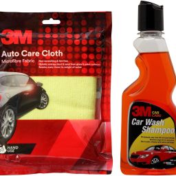 Microfiber Cloth and Car Shampoo (250 ml) Car Washing Liquid-image-1