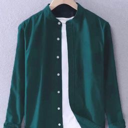 fubar Men Regular Fit Solid Mandarin Collar Casual Shirt-picture-10