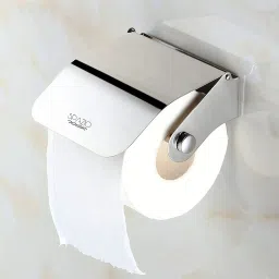 JOY Toilet Paper Holder / Tissue Dispenser For Bathroom (Chrome) - Pack Of 1 Stainless Steel Toilet Paper Holder-13