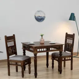 mudramark from pepperfry Aramika Sheesham Wood 2 Seater Dining Set In Scratch Resistant Provincial Teak Finish-picture-5