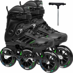 Vitesse-110 Inline Shoe Skates 3 Wheels Inline 110mm Roller Skates In-line Skates - Size 4.5-5.5 UK-image-29