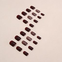 Buddy Jelly Trends Premium Designer 24pcs Stick-on Nails set, with Easy Glue Tab application, Nails are Reusable & Unbreakable (W1199) image 2