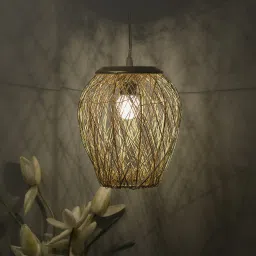Hanging Golden Steel Wire Mesh Pendant, hanging light, lamp Pendants Ceiling Lamp-image-13