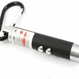 khilona bazar 3 In 1- LED Flashlight + Torch Keychain + Laser Pointer- Black (650 nm, Black)-43