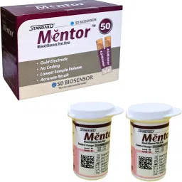 STANDARD Mentor Blood Glucose Monitoring System 50 Glucometer Strips-7