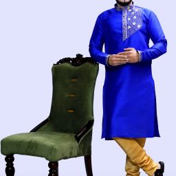 Men Pure Silk Kurta Pyjama Set-image-51