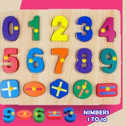 buy surety Counting Numbers Puzzle Board Mathematical Signs 0to9 Math Counting Blocks image 4