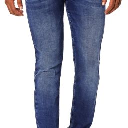 Men Slim Mid Rise Blue Jeans-image-31