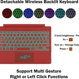 TECPHILE 1089D Keyboard for Surface Pro 7/ Pro 6/ Pro 5/ Pro 4/ Pro 3 Bluetooth Handheld Tablet Keyboard image 2