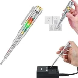 Electrical Tester Pen Voltage Sensitivity Compact Pen Dual Color LED Light Digital Voltage Tester-0