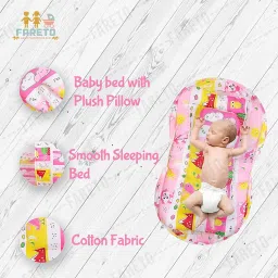 fareto Baby Mattress with Net Bed | Bedding Set with Pillow(0-6 Months) standard crib image 4