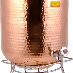 Pure Copper Water Dispanser, Container (Pot) Matka - 12 Liter with Tap & Stand - Bottom Loading Water Dispenser-image-53