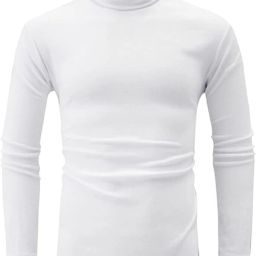 Men Self Design High Neck White Sweater-image-92