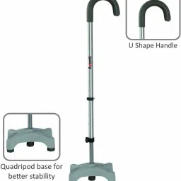 vissco U Shape Quadripod Walking Stick image 2
