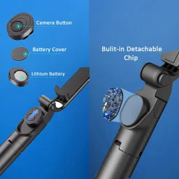 Blue Birds 3-in-1 Multifunctional Extendable Bluetooth Selfie Stick Tripod, Tripod Kit, Monopod image 4