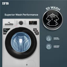 ifb 7 kg with Steam Wash, Aqua Energie, Anti-Allergen Fully Automatic Front Load with In-built Heater Silver image 5