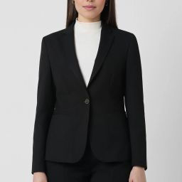 Women Solid Single Breasted Formal Blazer-image-27