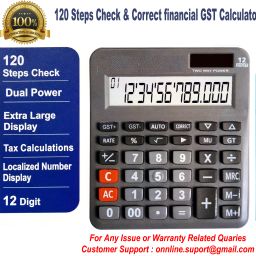 SUPER STYLISH EVERYDAY USE DUAL POWER HIGH QUALITY Square Root, TAX, GST & COMMERCIAL use Office School business Financial Calculator-24