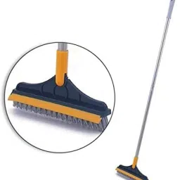 2 in 1 Tiles Cleaning Brush Floor Scrub Bathroom Brush with Long Handle Plastic Plastic Wet and Dry Broom-24