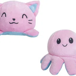 Combo Pack of Reversible Octopus and Cat 20 cm super soft- 20 cm-28