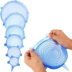 MultiSize Reusable Silicone Lids for Bowls, Dishwasher,Freezer Safe - 6 Pc 8.3 inch Lid Set, Pack of 6-image-36